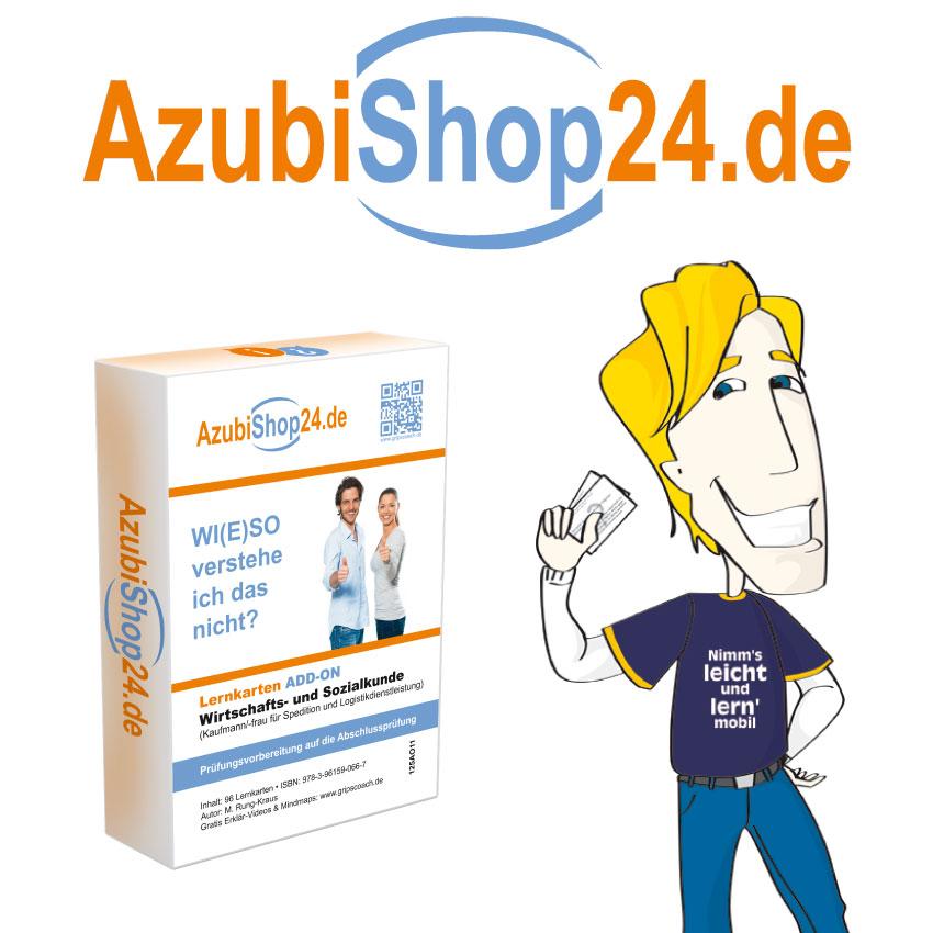 Beispielinhalt (Bild) AzubiShop24.de Lernkarten Kaufmann / Kauffrau für Spedition und Logistik. Maxi-Paket