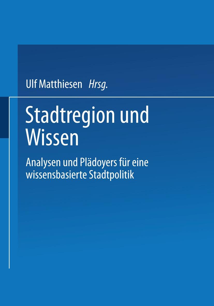 Vorderes Coverbild Stadtregion und Wissen
