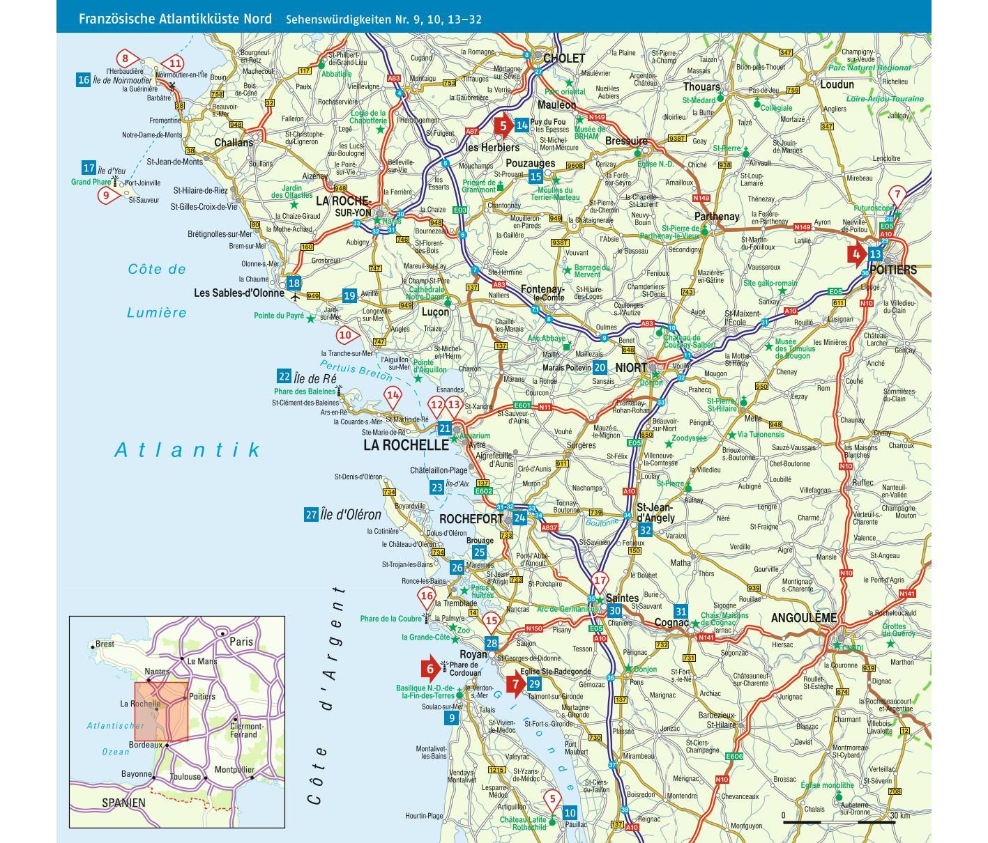 Beispielinhalt (Bild) ADAC Reiseführer Französische Atlantikküste