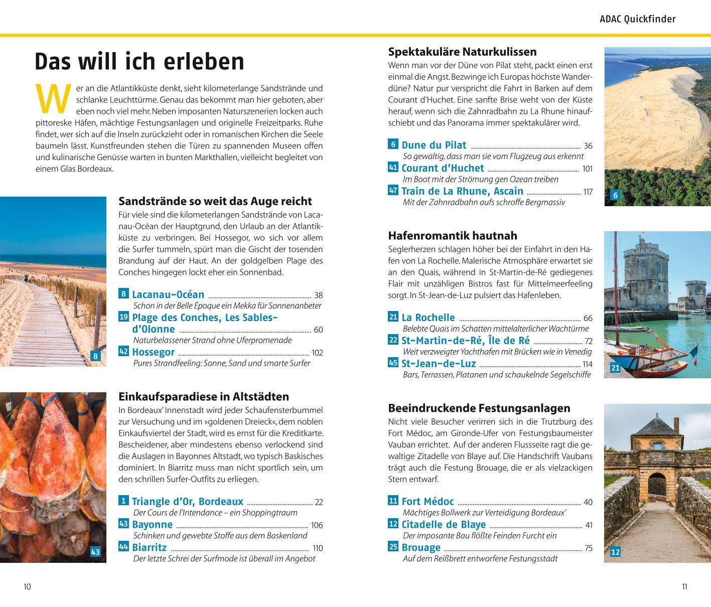 Beispielinhalt (Bild) ADAC Reiseführer Französische Atlantikküste