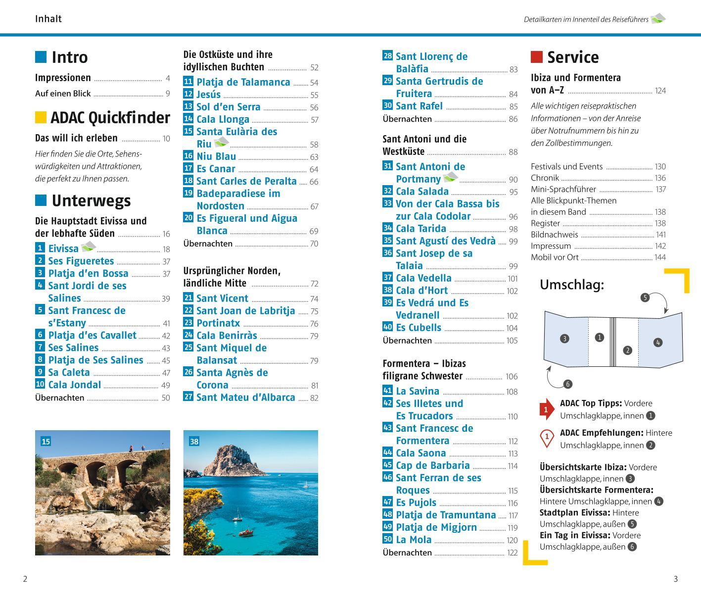 Beispielinhalt (Bild) ADAC Reiseführer Ibiza und Formentera