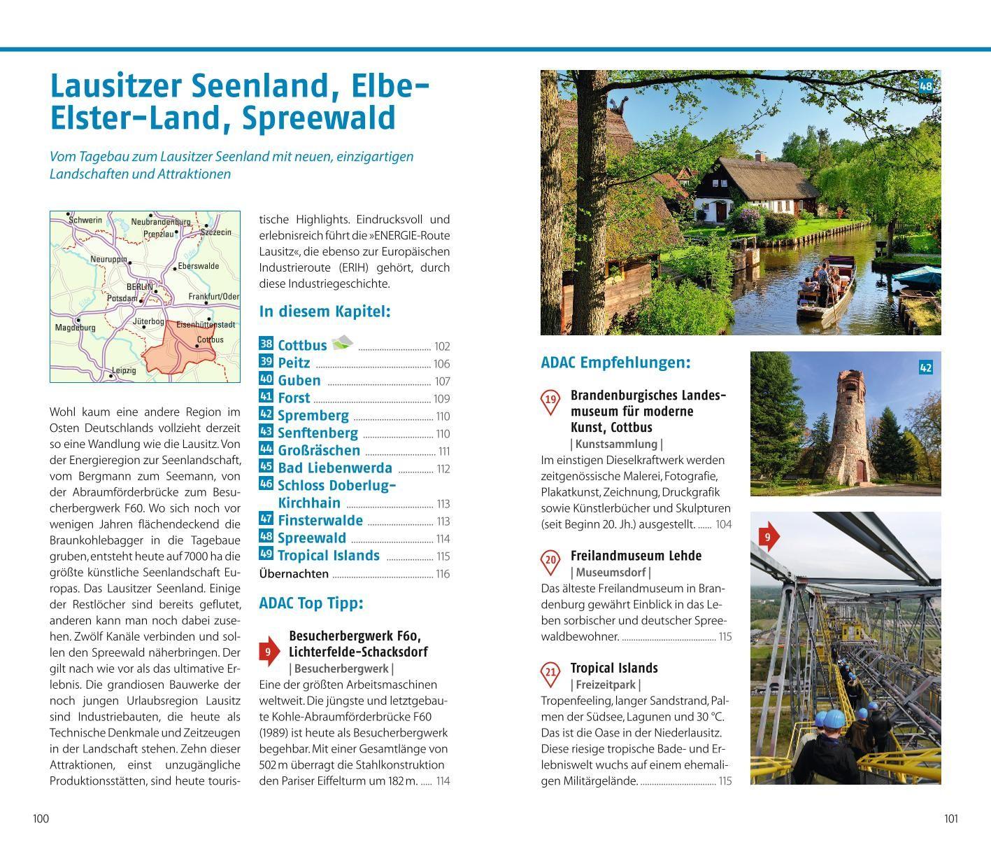 Beispielinhalt (Bild) ADAC Reiseführer Brandenburg