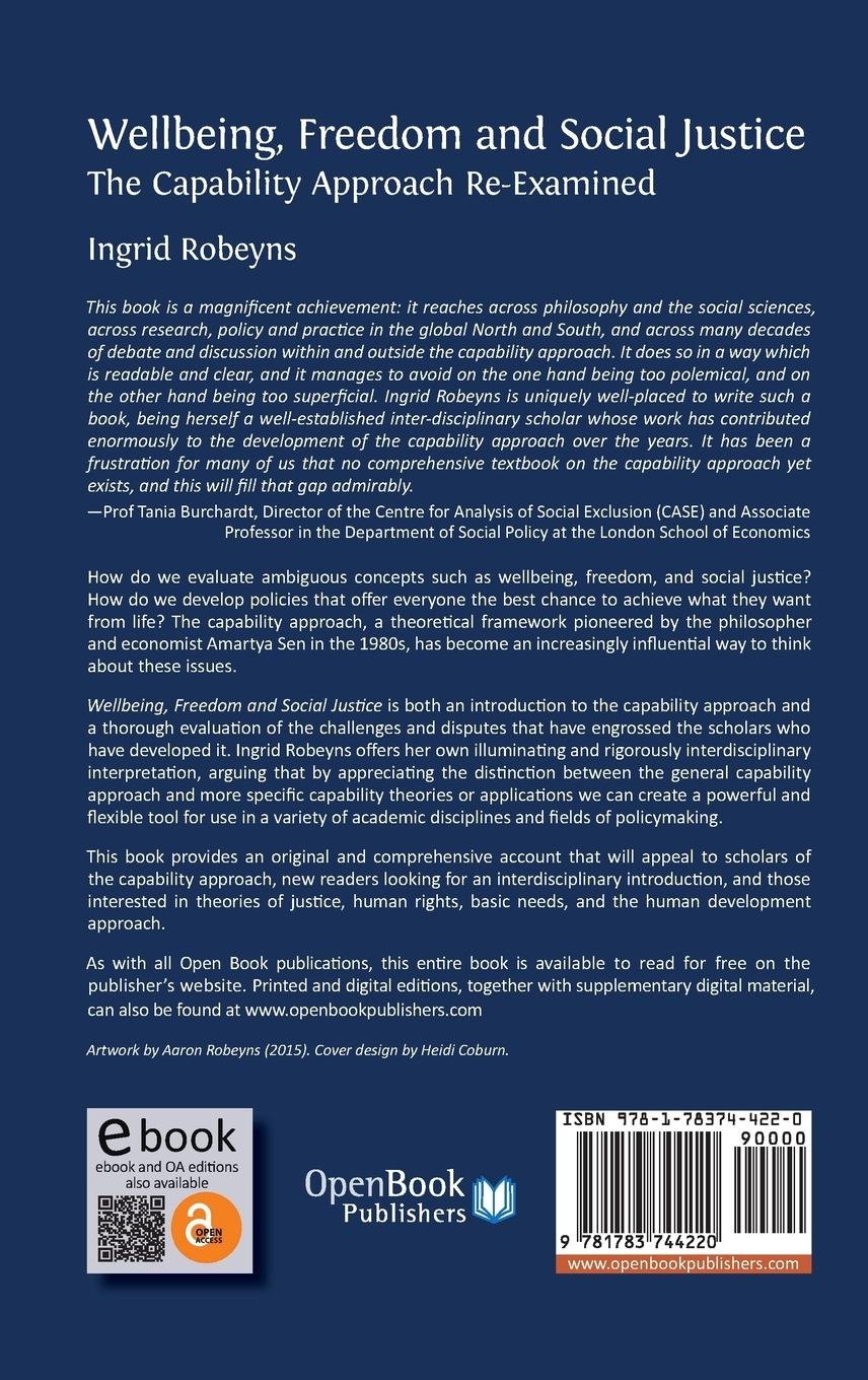 Rückseitencover Wellbeing, Freedom and Social Justice
