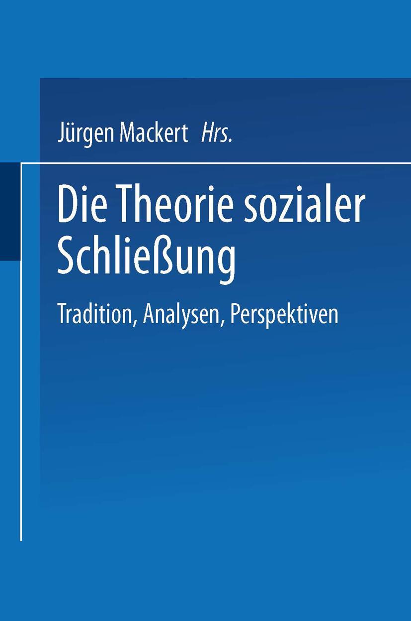 Vorderes Coverbild Die Theorie sozialer Schließung
