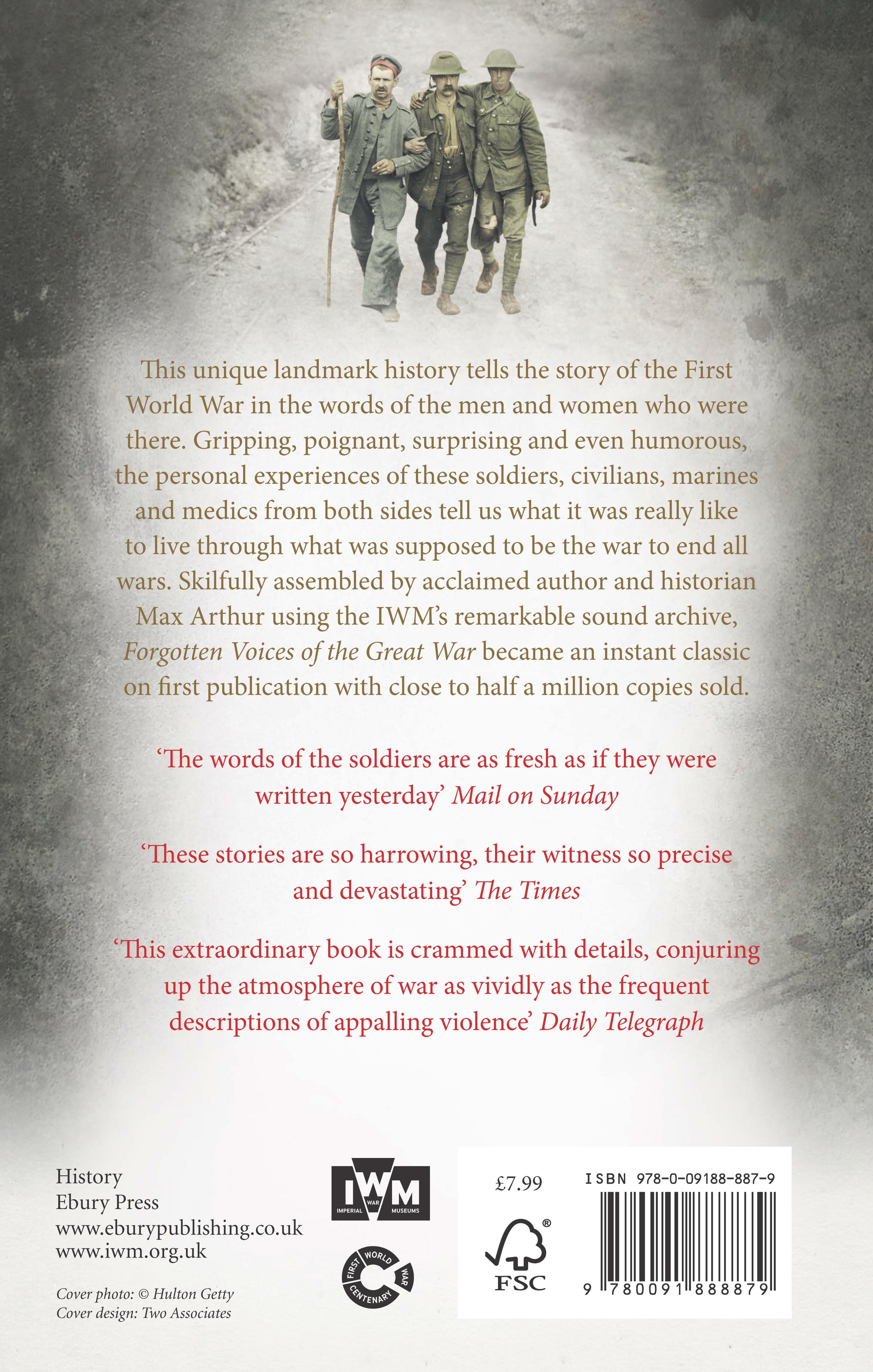 Rückseitencover Forgotten Voices Of The Great War