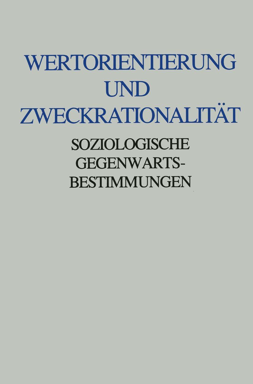 Vorderes Coverbild Wertorientierung und Zweckrationalität