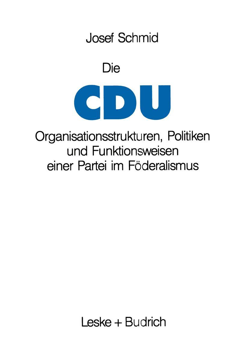 Vorderes Coverbild Die CDU