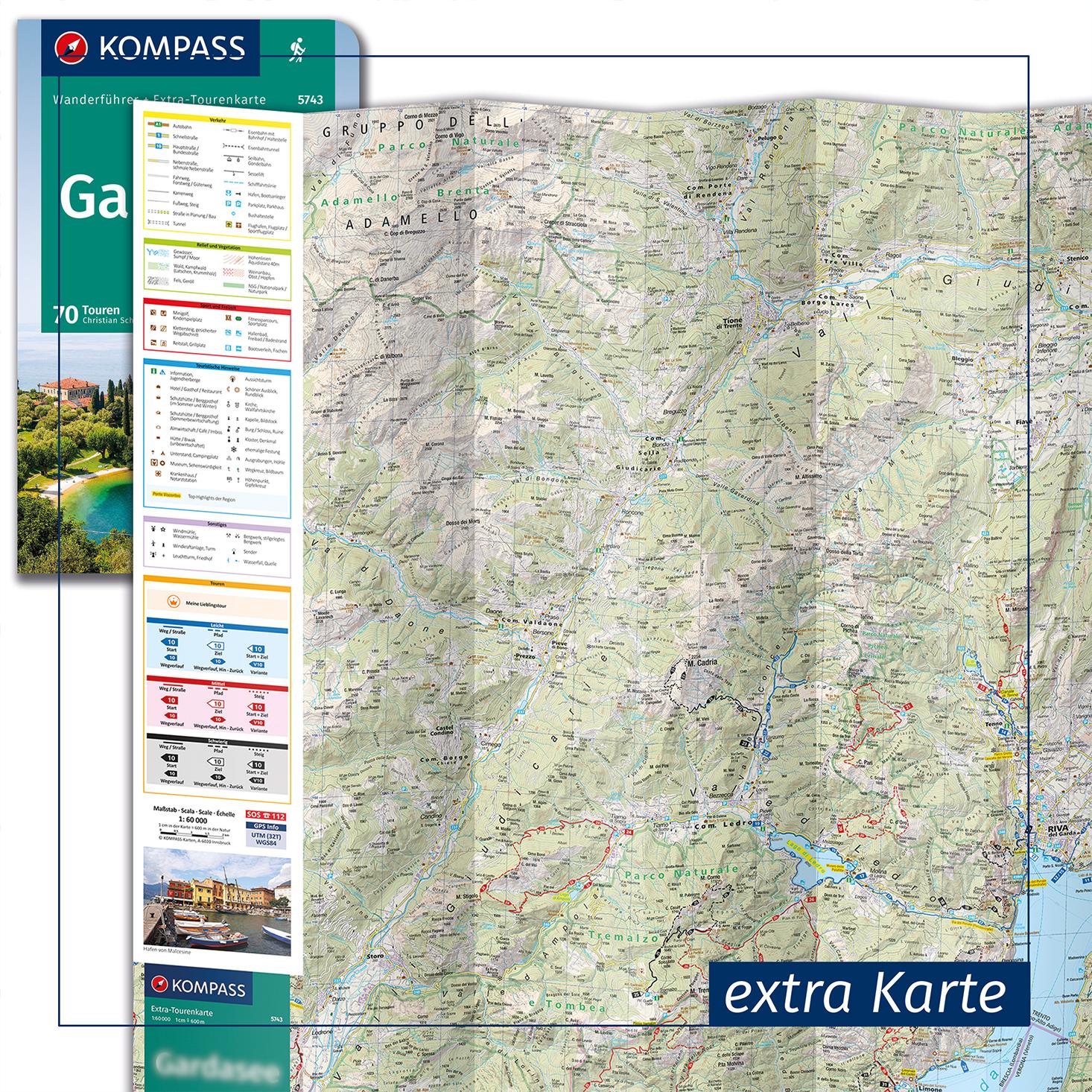 Beispielinhalt (Bild) KOMPASS Wanderführer Rhodos, 55 Touren