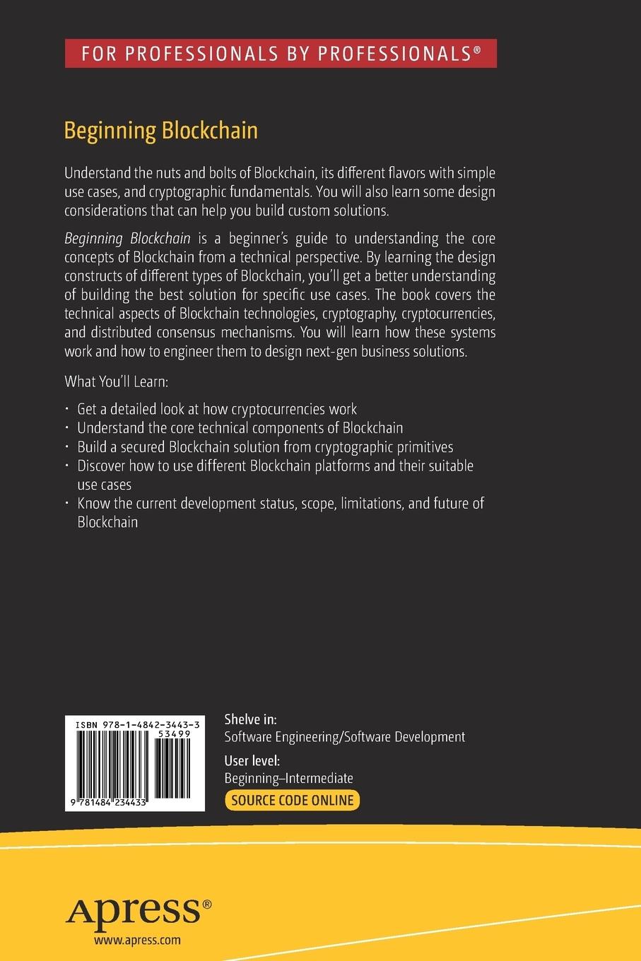 Rückseitencover Beginning Blockchain