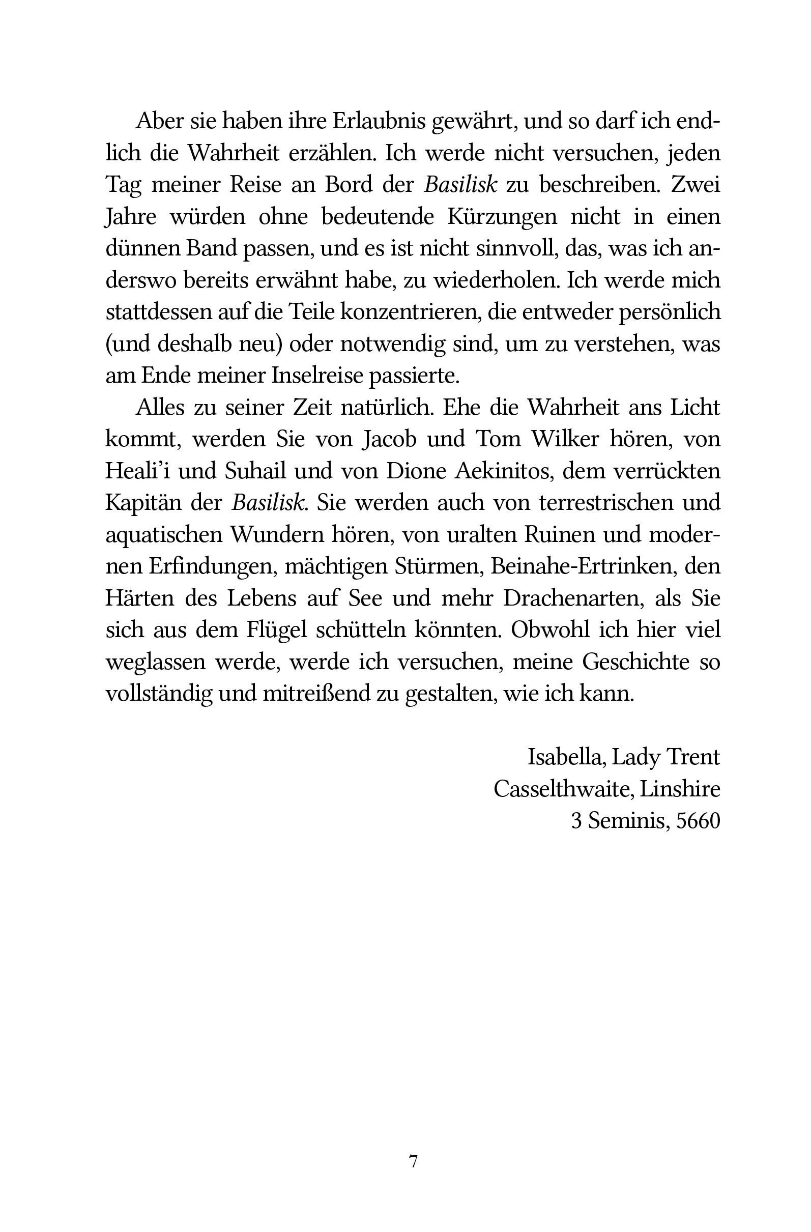 Beispielinhalt (Bild) Lady Trents Memoiren 3