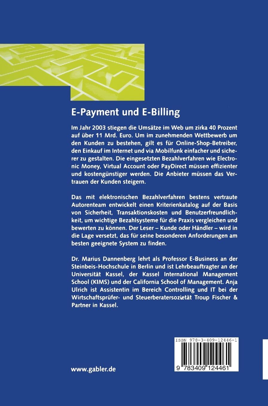 Rückseitencover E-Payment und E-Billing