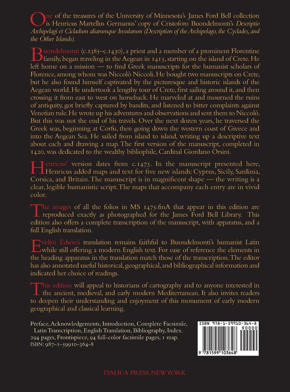 Rückseitencover Description of the Aegean and Other Islands