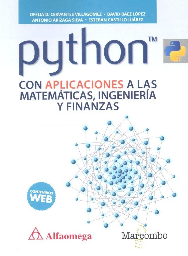 Vorderes Coverbild Python con aplicaciones a las matemáticas, ingeniería y finanzas