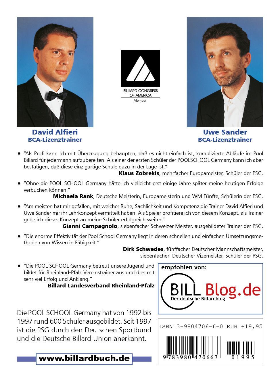 Rückseitencover Grundlagen des Poolbillard 1