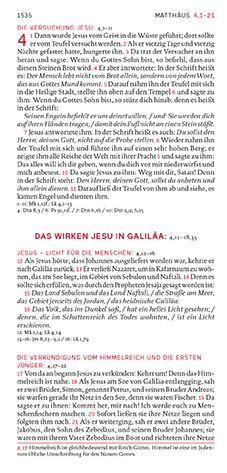 Beispielinhalt (Bild) Die Bibel. Taschenausgabe stripe mit roter loser Gummilitze