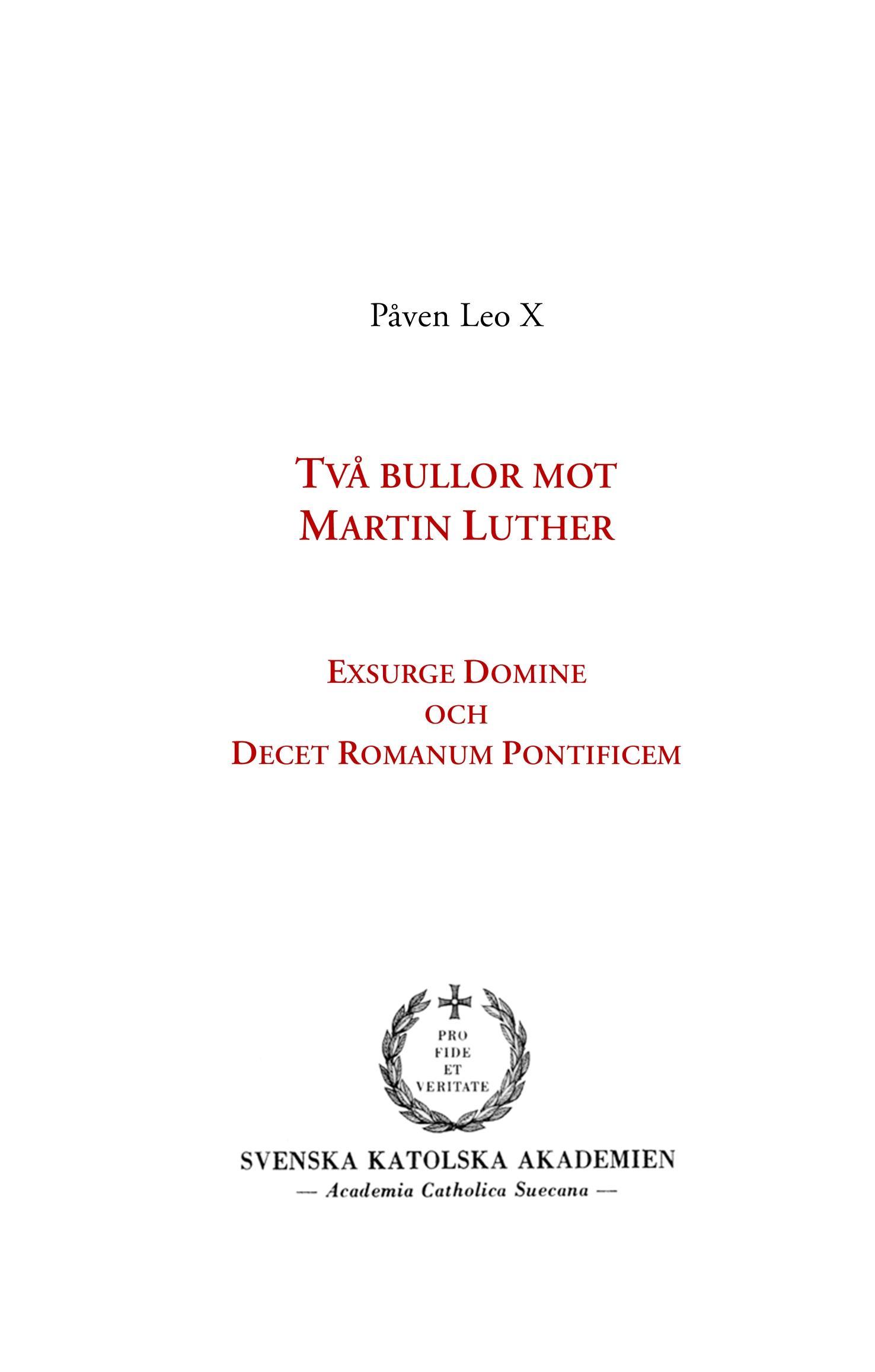 Vorderes Coverbild Två bullor mot Martin Luther