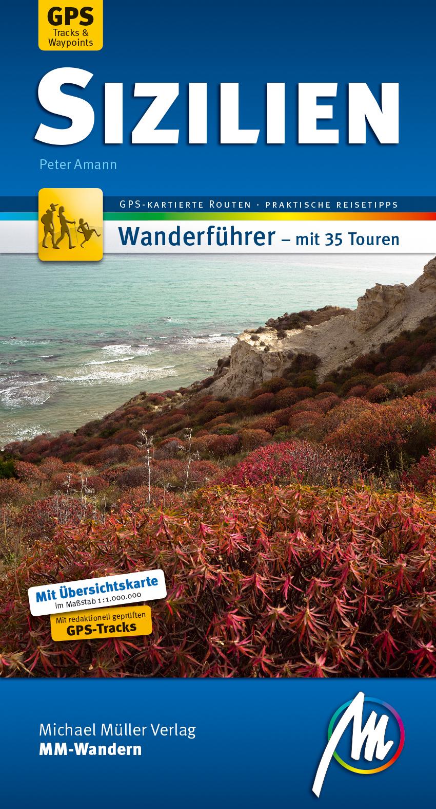 Vorderes Coverbild Sizilien MM-Wandern Wanderführer Michael Müller Verlag