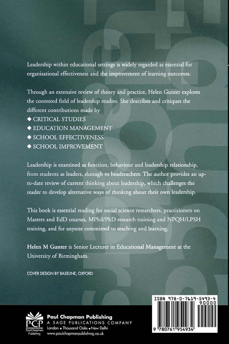 Rückseitencover Leaders and Leadership in Education