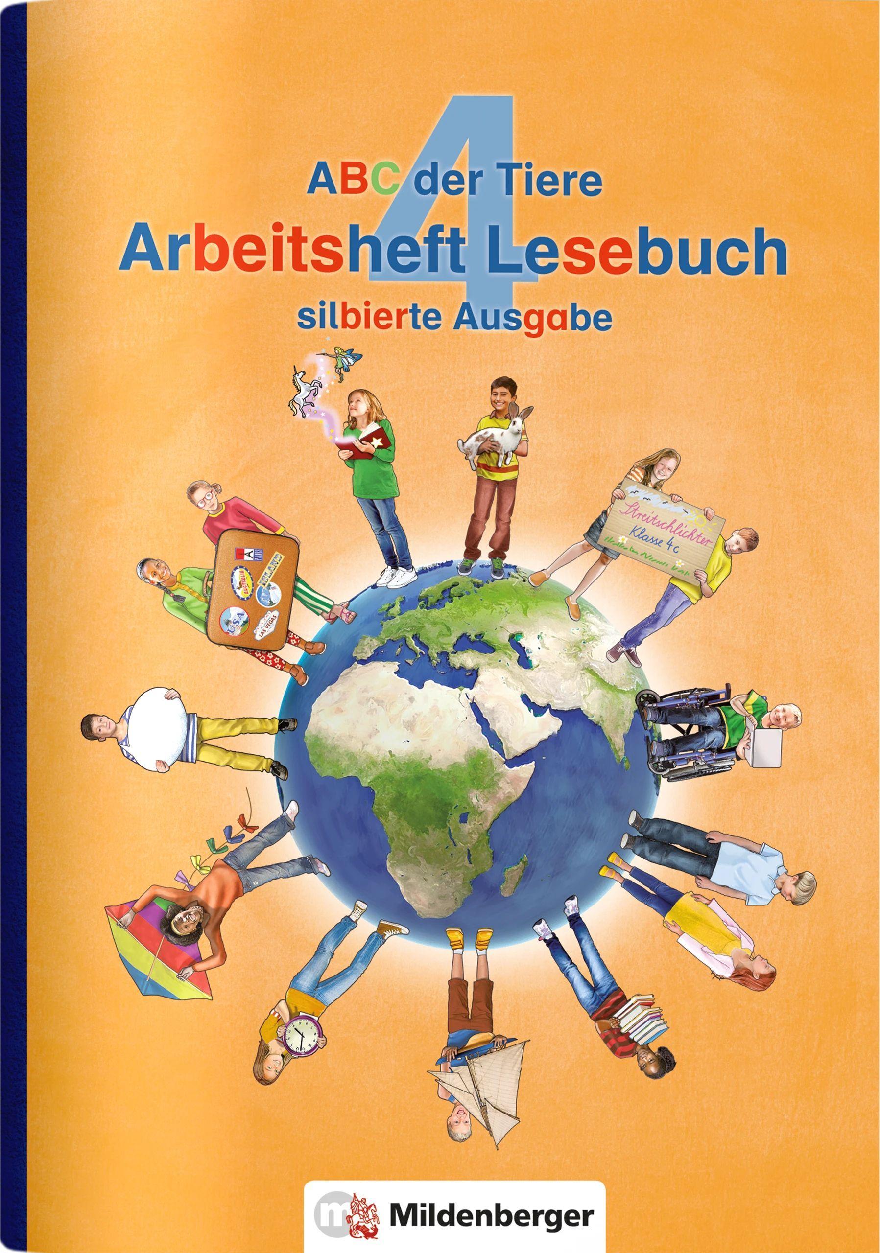 Vorderes Coverbild ABC der Tiere 4 - Arbeitsheft Lesebuch, silbierte Ausgabe · Neubearbeitung