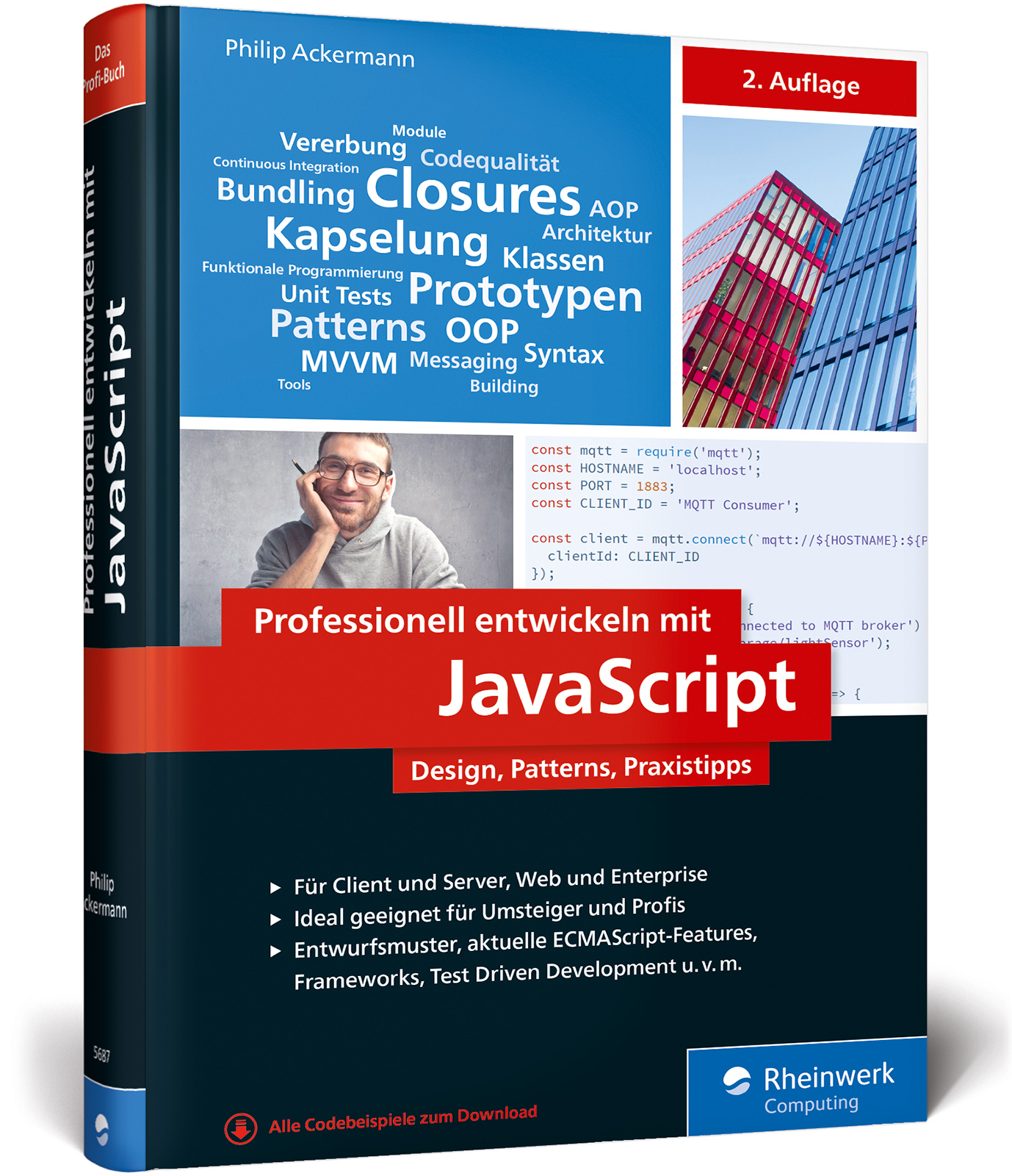 Vorderes Coverbild Professionell entwickeln mit JavaScript