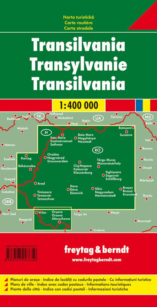 Rückseitencover Siebenbürgen 1 : 400 000 Autokarte