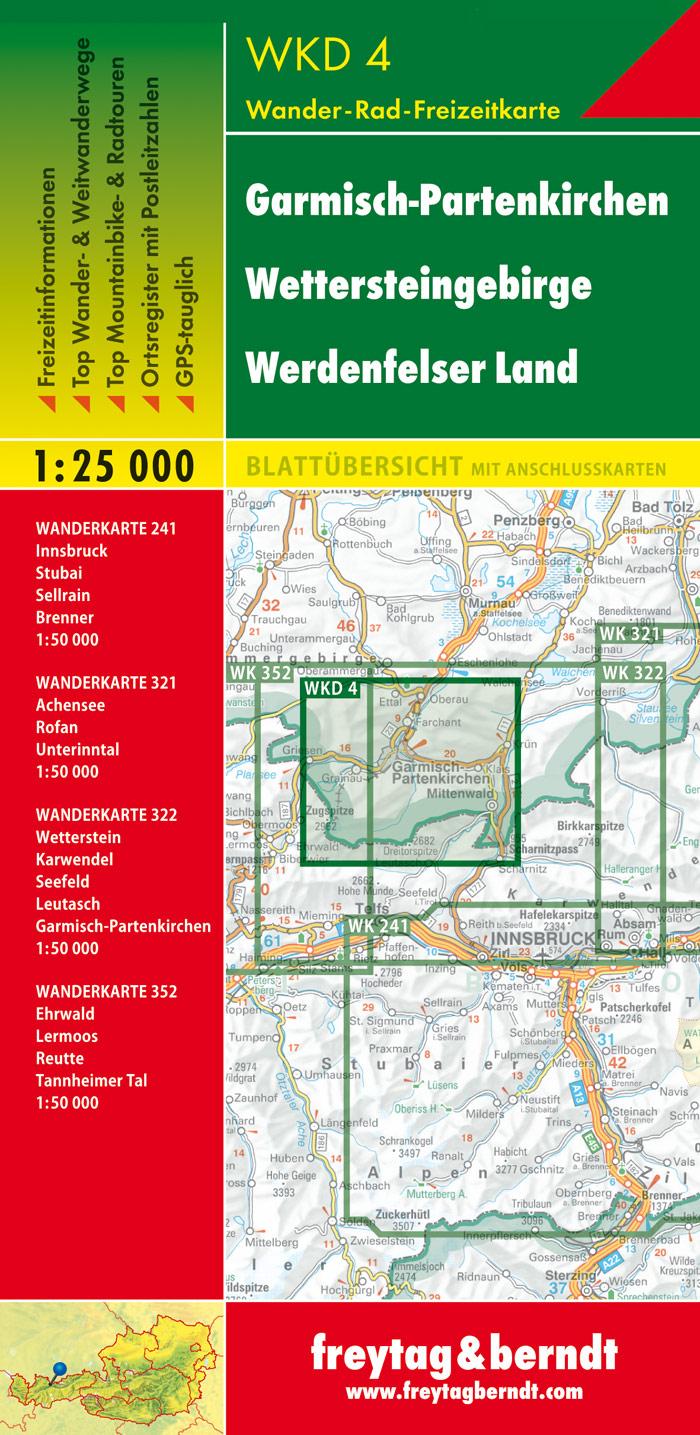 Rückseitencover Garmisch-Partenkirchen: Wettersteingebirge, Werdenfelser Land 1 : 25 000