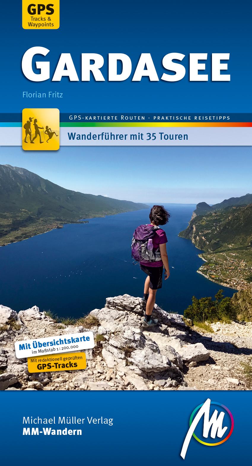 Vorderes Coverbild Gardasee MM-Wandern Wanderführer Michael Müller Verlag