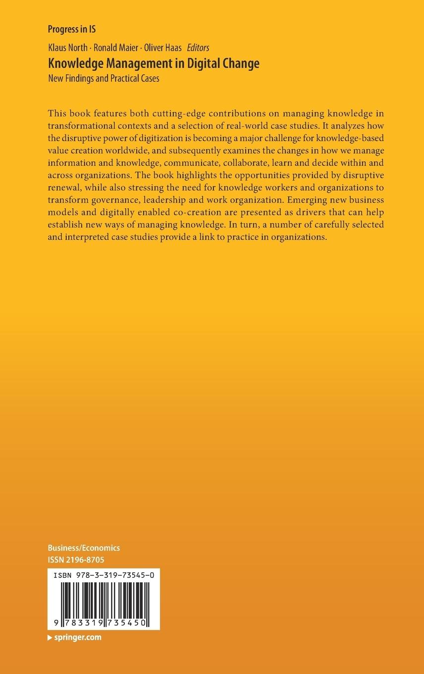 Rückseitencover Knowledge Management in Digital Change