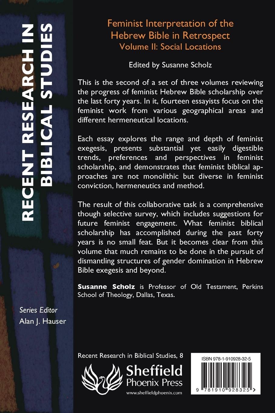 Rückseitencover Feminist Interpretation of the Hebrew Bible in Retrospect
