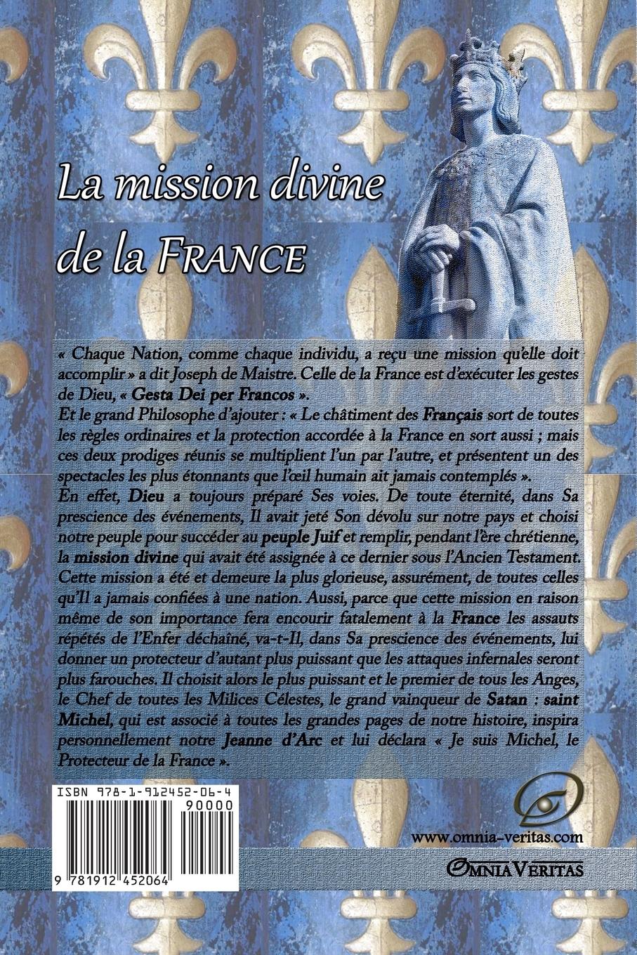 Rückseitencover La mission divine de la France