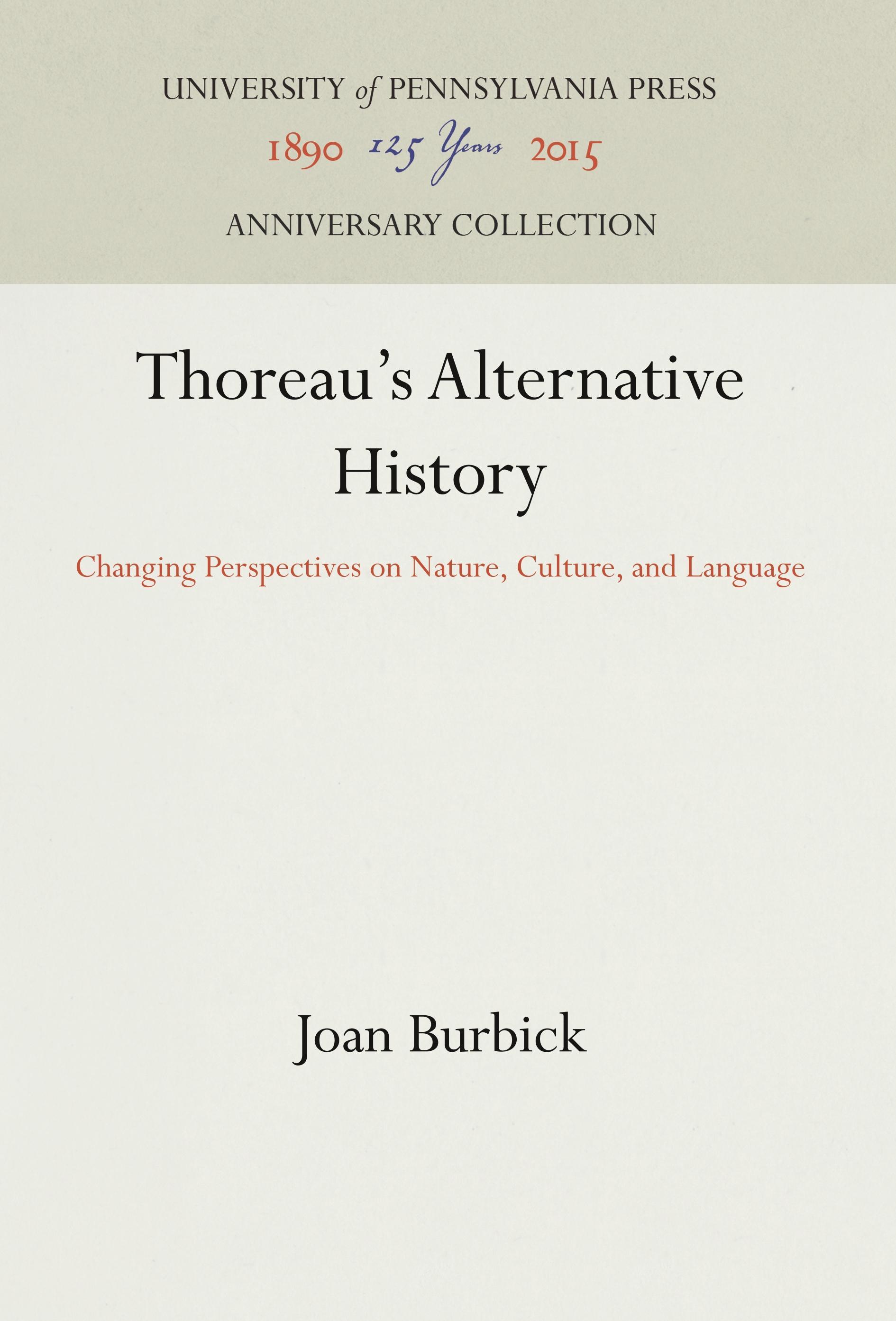 Vorderes Coverbild Thoreau's Alternative History