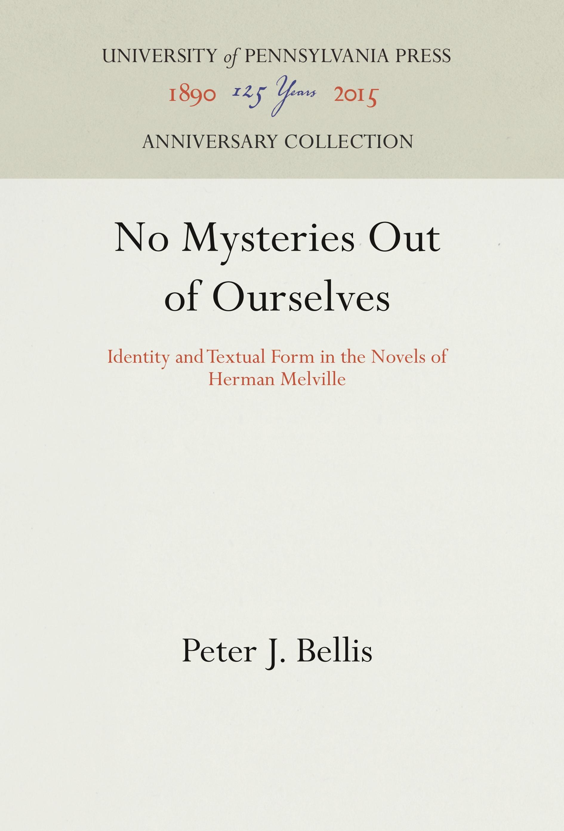 Vorderes Coverbild No Mysteries Out of Ourselves