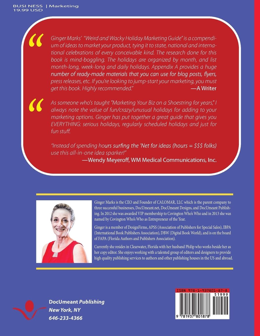 Rückseitencover 2018 Weird & Wacky Holiday Marketing Guide