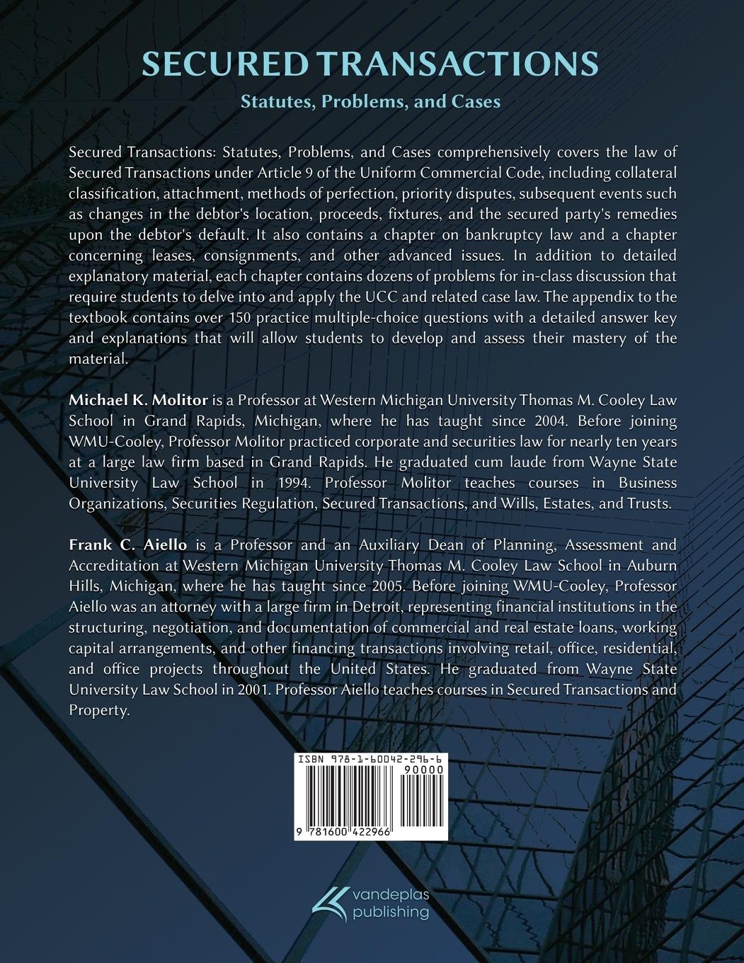 Rückseitencover Secured Transactions, Statutes, Problems and Cases