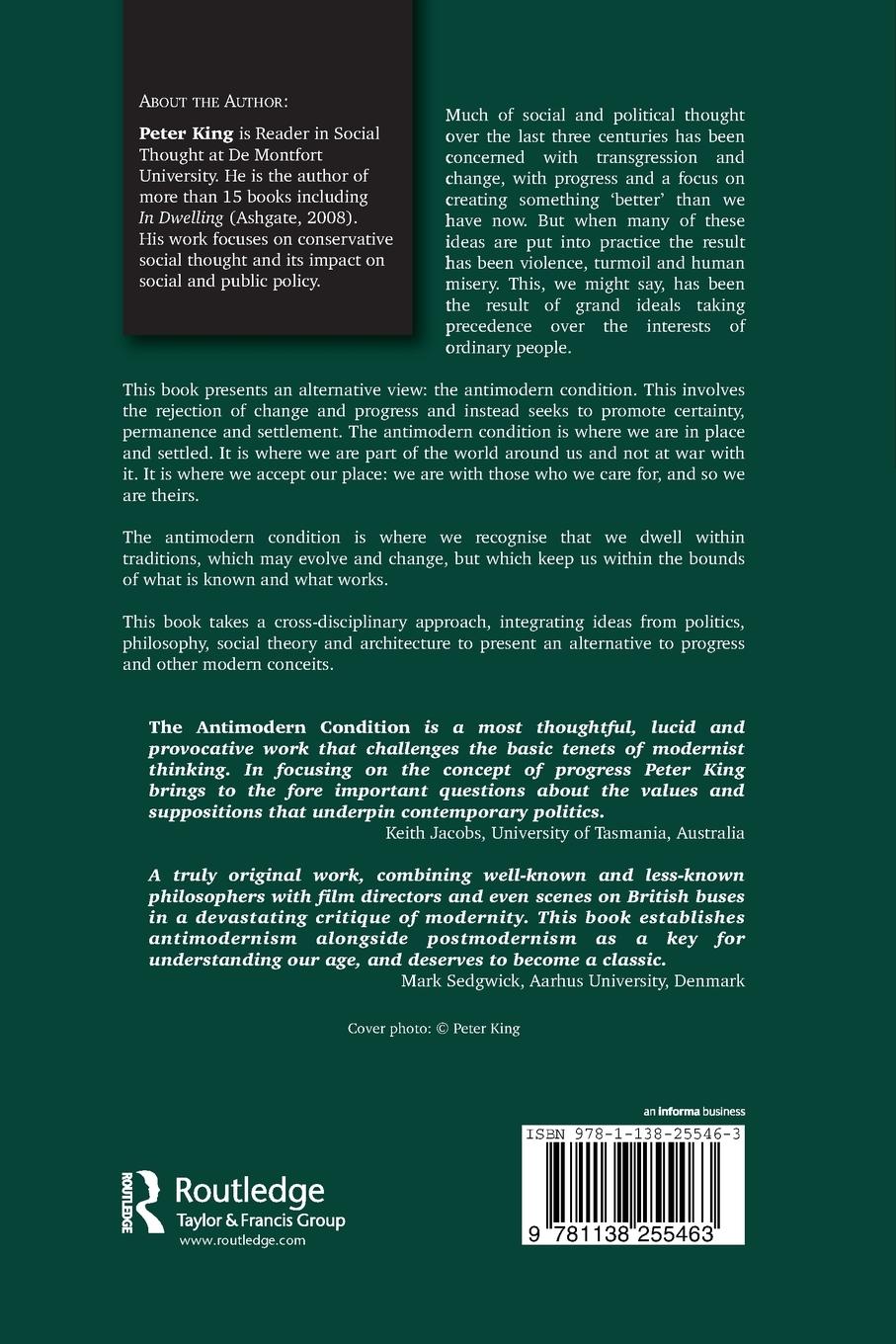Rückseitencover The Antimodern Condition