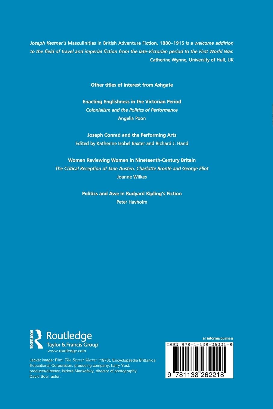 Rückseitencover Masculinities in British Adventure Fiction, 1880-1915