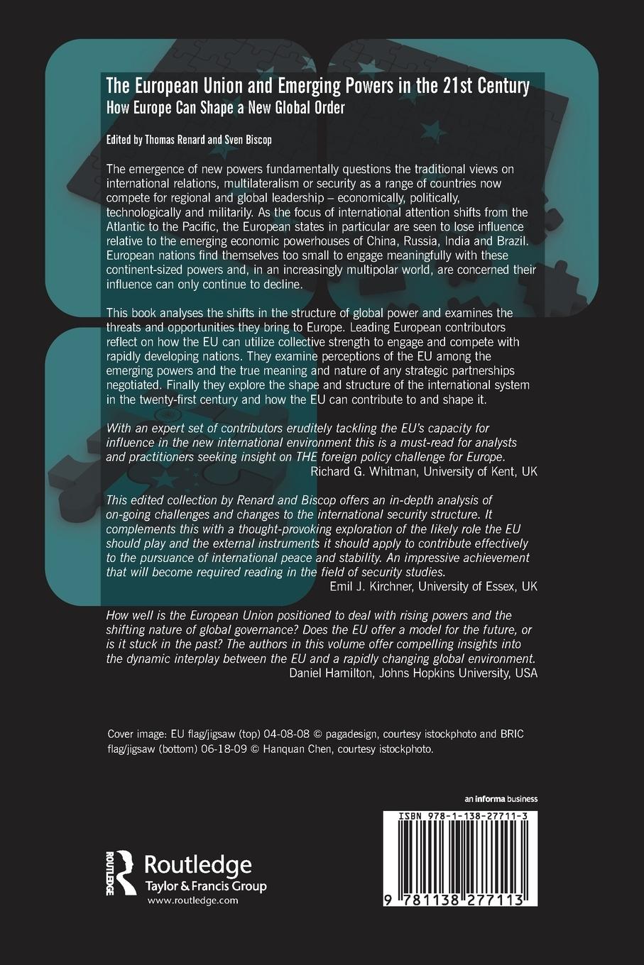 Rückseitencover The European Union and Emerging Powers in the 21st Century