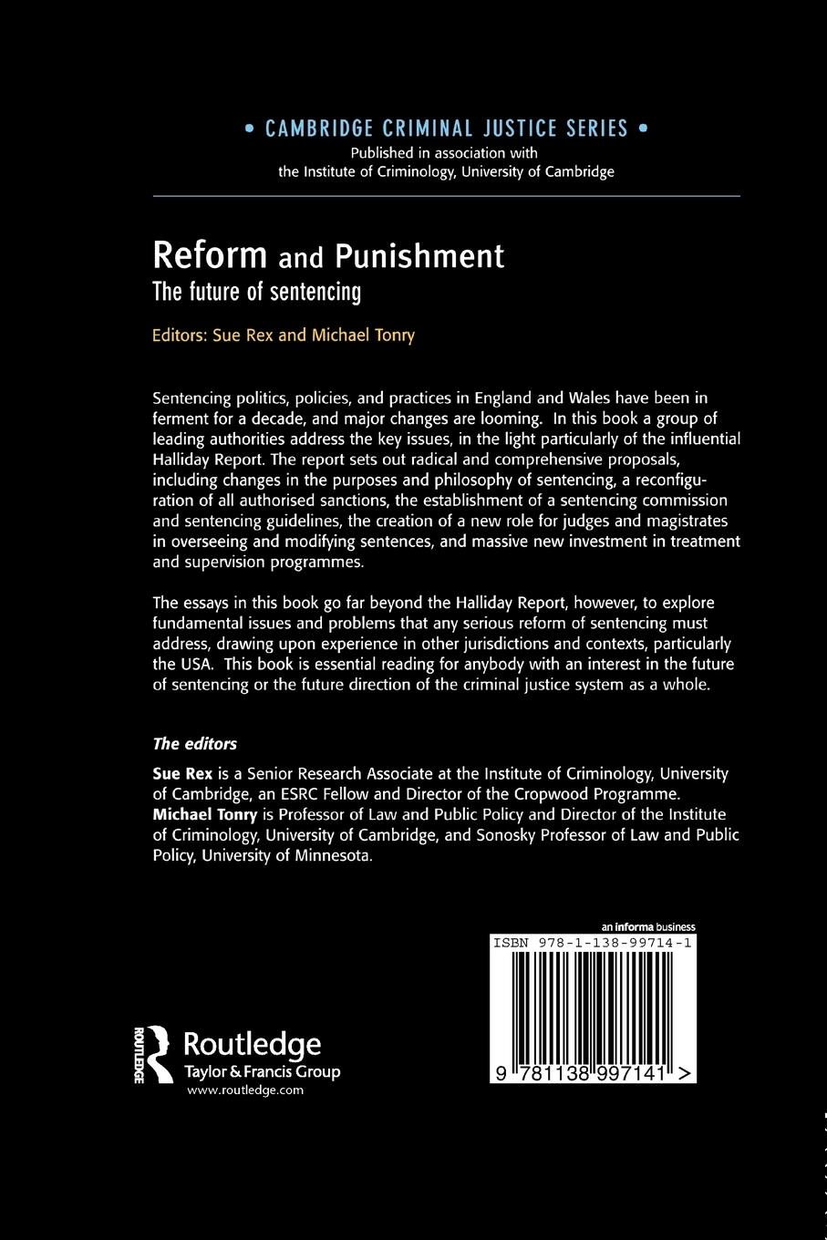 Rückseitencover Reform and Punishment