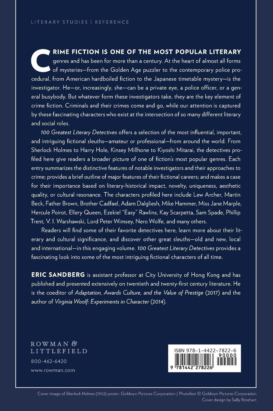 Rückseitencover 100 Greatest Literary Detectives