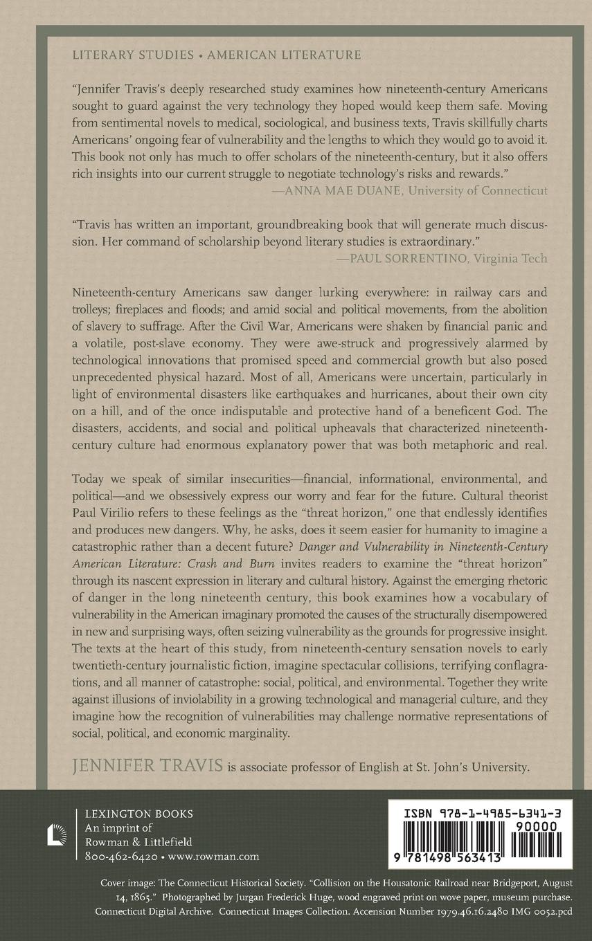 Rückseitencover Danger and Vulnerability in Nineteenth-century American Literature