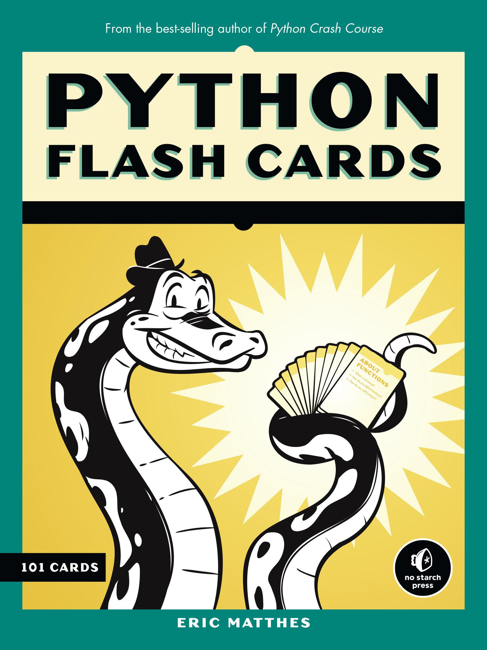 Vorderes Coverbild Python Flash Cards