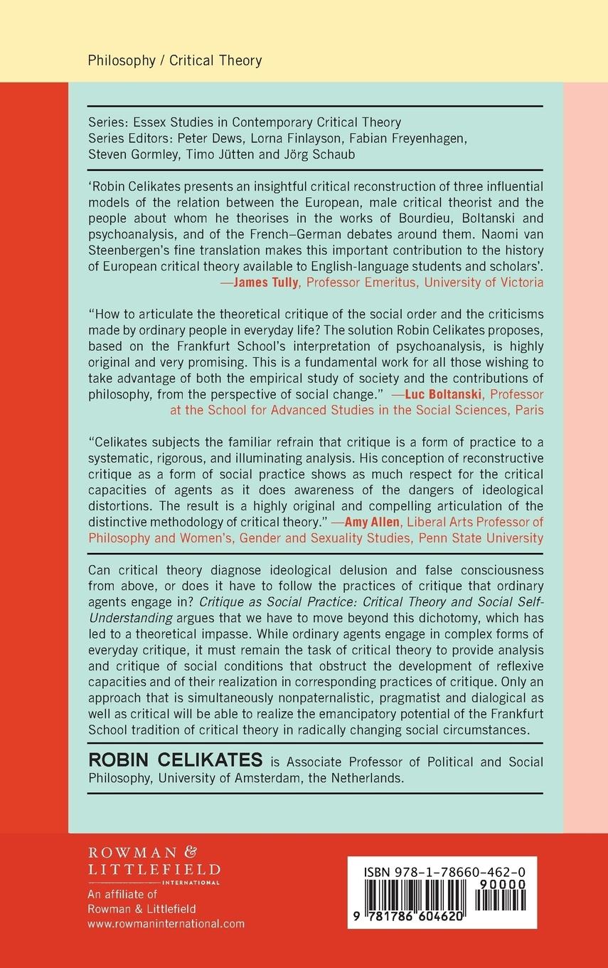 Rückseitencover Critique as Social Practice