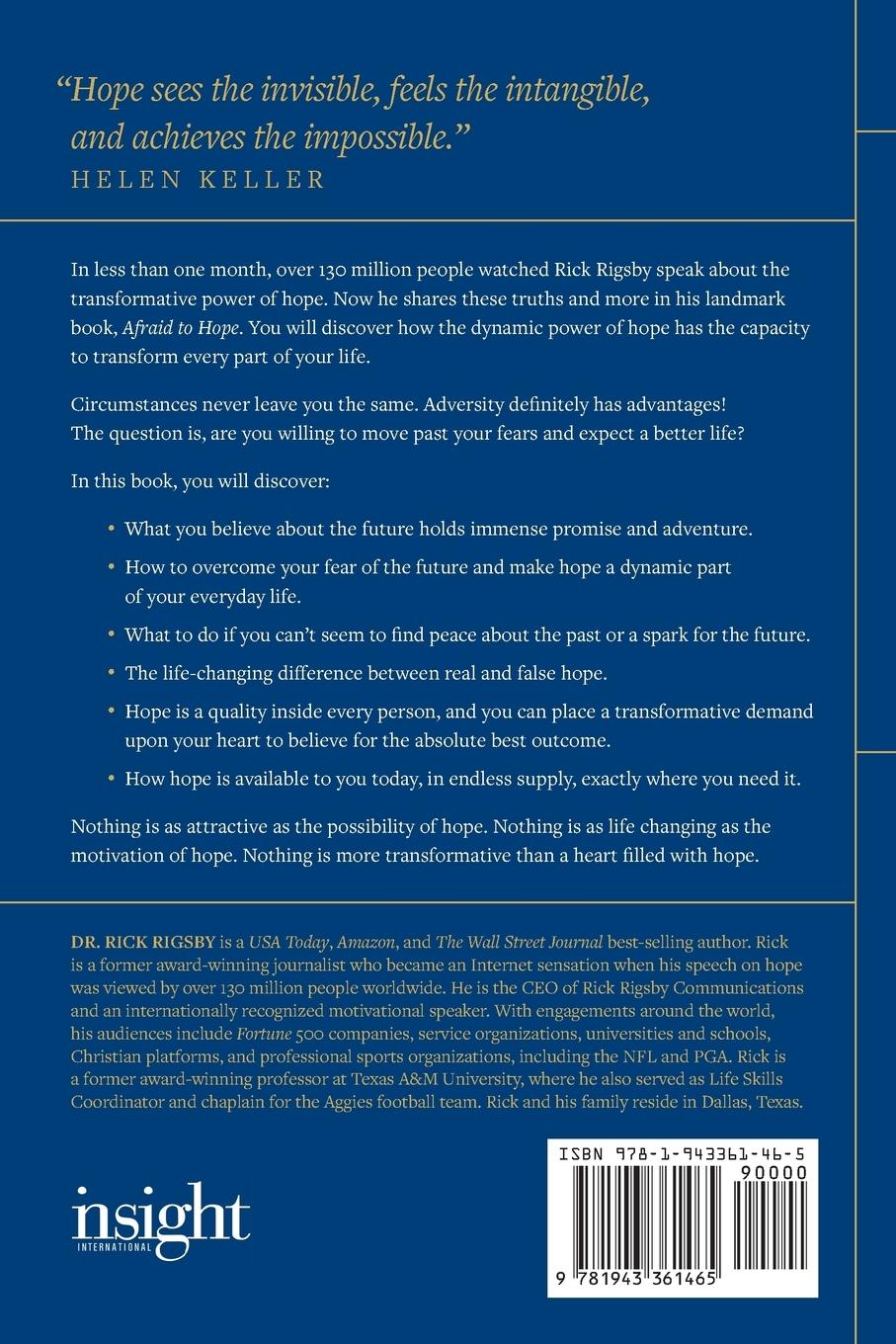 Rückseitencover Afraid to Hope: Discovering the courage to dream again