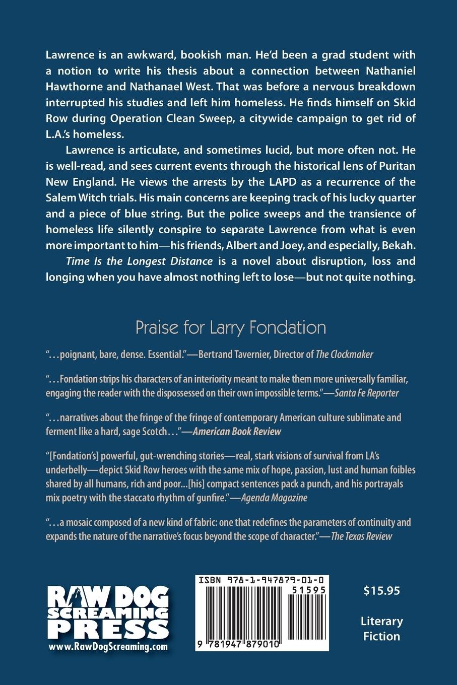 Rückseitencover Time is the Longest Distance