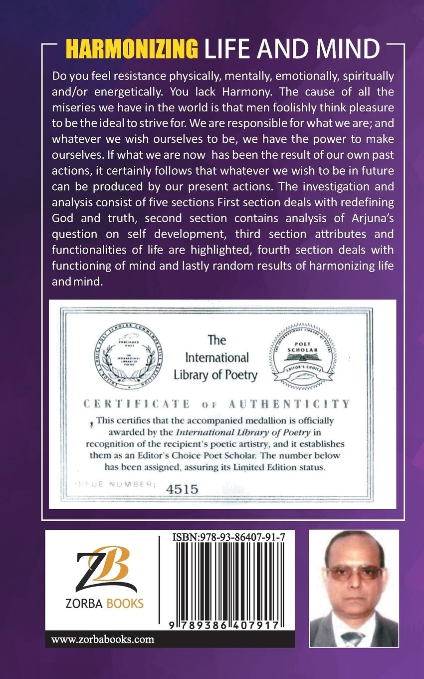 Rückseitencover Harmonizing Life and Mind