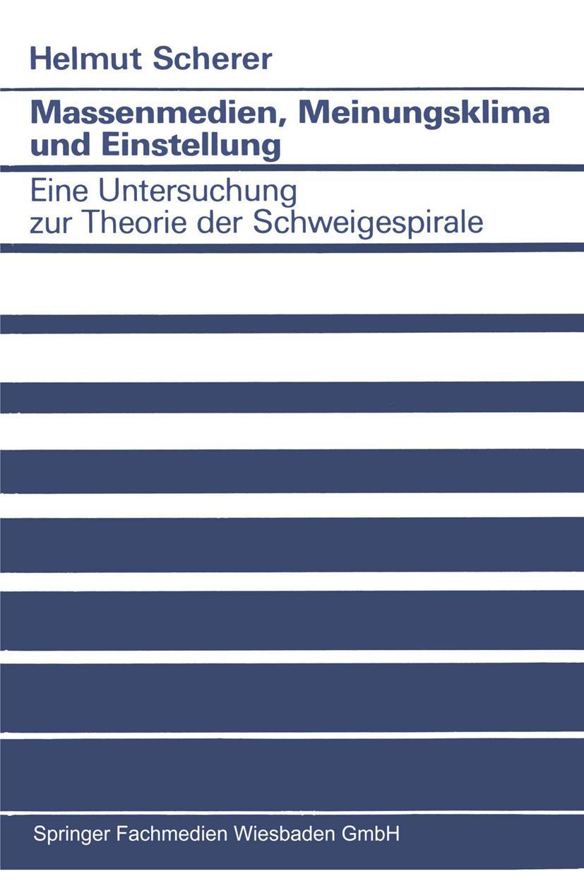 Vorderes Coverbild Massenmedien, Meinungsklima und Einstellung