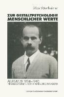 Vorderes Coverbild Zur Gestaltpsychologie menschlicher Werte