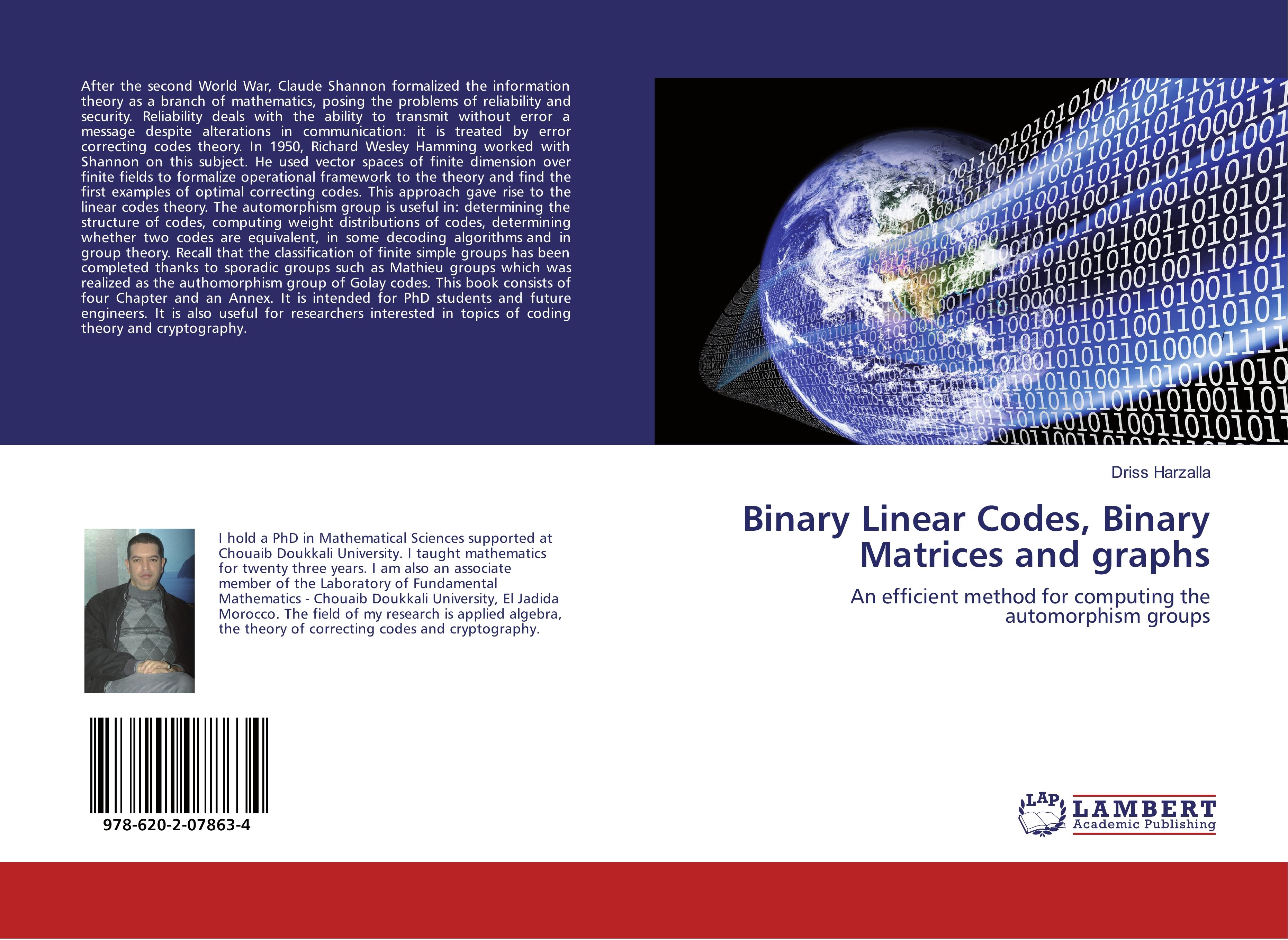 Vorderes Coverbild Binary Linear Codes, Binary Matrices and graphs