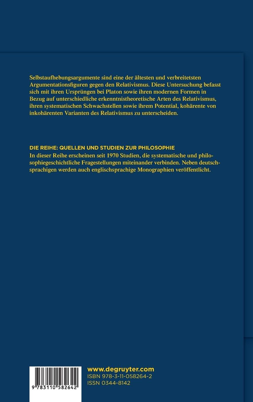 Rückseitencover Das Selbstaufhebungsargument