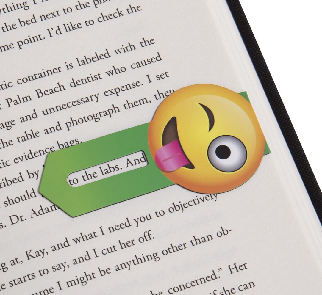 Beispielinhalt (Bild) Line Markers (Emoji/Crazy&Cool) | Magnetische Lesezeichen | 2er Set